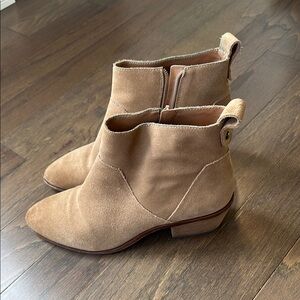 Women's Tan Suede Ankle Boots